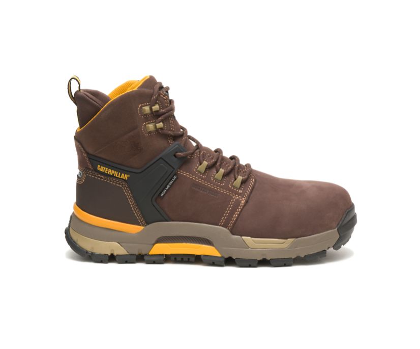 Caterpillar CAT EDGE Waterproof Nano Toe - Sicherheitsstiefel Herren DunkelBraun - Schweiz CVDI-6201